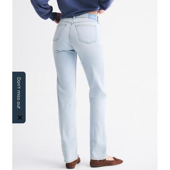 Abercrombie and Fitch 90’s straight low rise curve love size 4 long - Picture 1 of 12